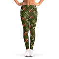 Xmas Candy Cane Pattern Print Women's Leggings