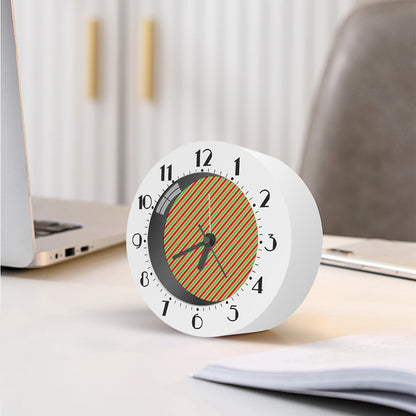 Xmas Candy Cane Stripes Print Alarm Clock