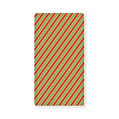 Xmas Candy Cane Stripes Print Baby Crib Sheet