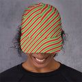 Xmas Candy Cane Stripes Print Baseball Cap
