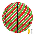 Xmas Candy Cane Stripes Print Basketball