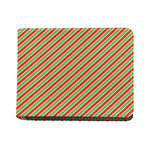 Xmas Candy Cane Stripes Print Bifold Wallet