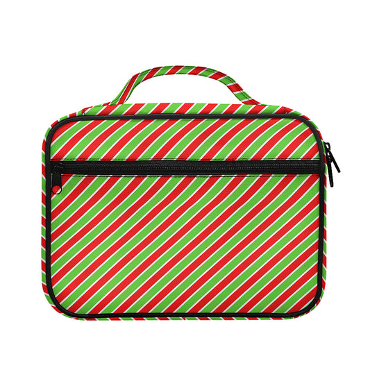 Xmas Candy Cane Stripes Print Briefcase Bible Bag