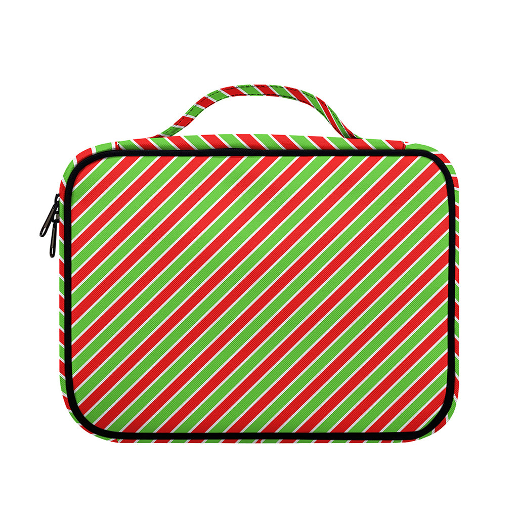 Xmas Candy Cane Stripes Print Briefcase Bible Bag