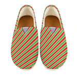 Xmas Candy Cane Stripes Print Casual Shoes