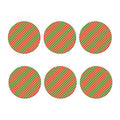 Xmas Candy Cane Stripes Print Coaster Set