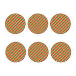 Xmas Candy Cane Stripes Print Coaster Set