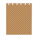 Xmas Candy Cane Stripes Print Curtain