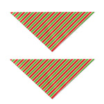 Xmas Candy Cane Stripes Print Dog Bandana