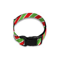 Xmas Candy Cane Stripes Print Dog Collar