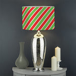 Xmas Candy Cane Stripes Print Drum Lamp Shade