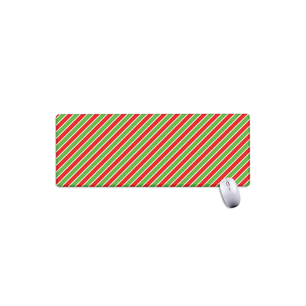 Xmas Candy Cane Stripes Print Extended Mouse Pad