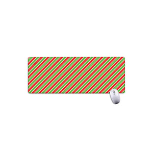 Xmas Candy Cane Stripes Print Extended Mouse Pad