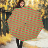 Xmas Candy Cane Stripes Print Foldable Umbrella