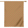 Xmas Candy Cane Stripes Print House Flag