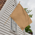 Xmas Candy Cane Stripes Print House Flag