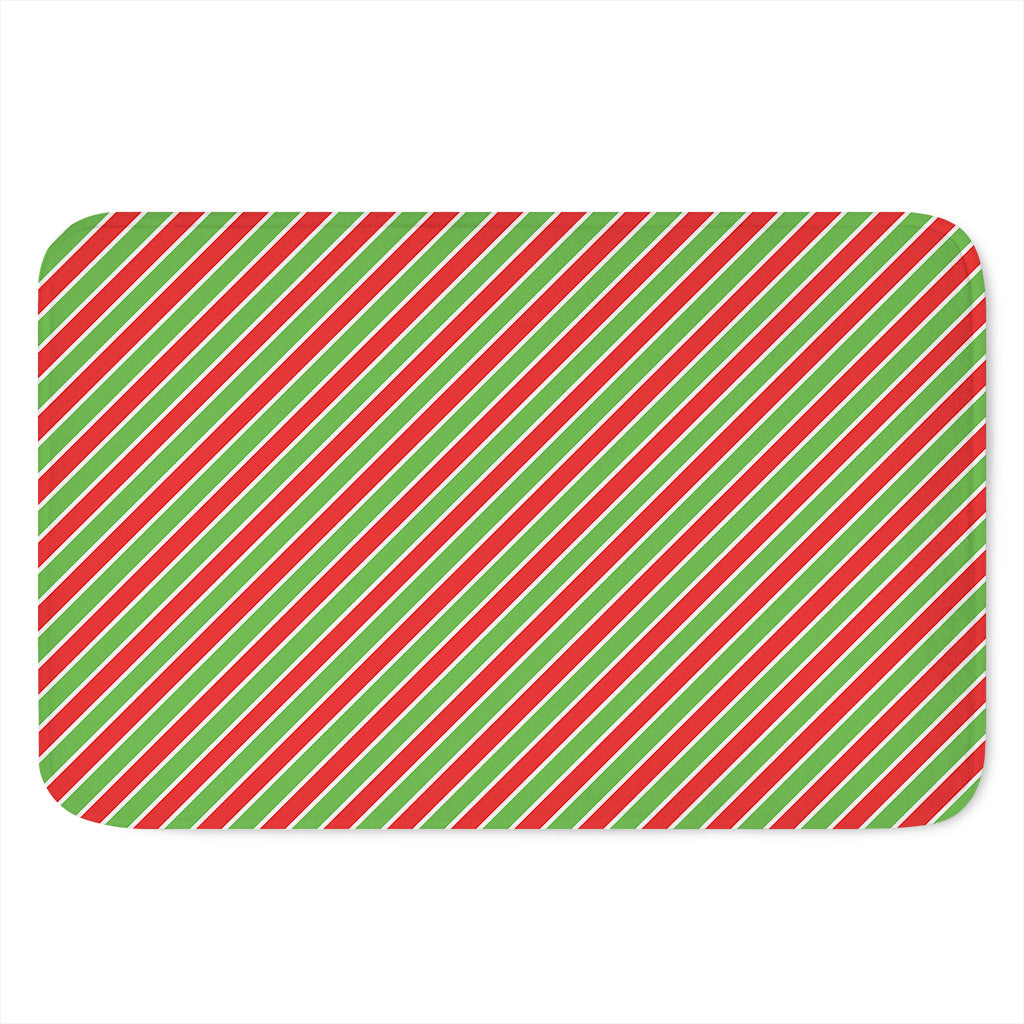 Xmas Candy Cane Stripes Print Indoor Door Mat