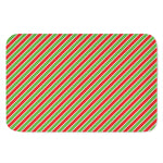 Xmas Candy Cane Stripes Print Indoor Door Mat