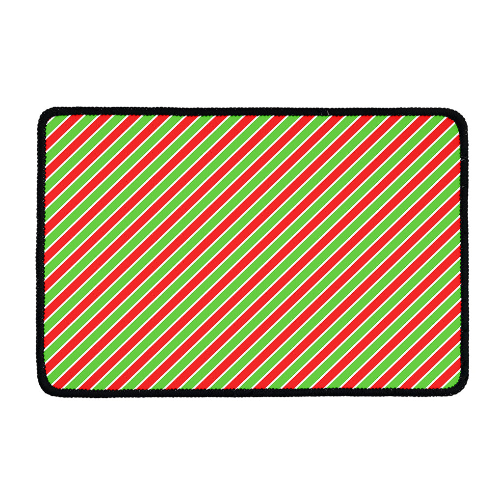 Xmas Candy Cane Stripes Print Kitchen Mat