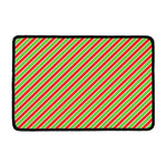 Xmas Candy Cane Stripes Print Kitchen Mat