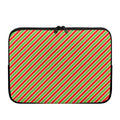 Xmas Candy Cane Stripes Print Laptop Sleeve