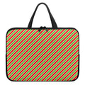 Xmas Candy Cane Stripes Print Laptop Sleeve With Handle