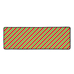 Xmas Candy Cane Stripes Print Long Kitchen Mat