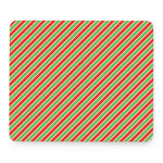 Xmas Candy Cane Stripes Print Mouse Pad
