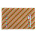 Xmas Candy Cane Stripes Print Placemat