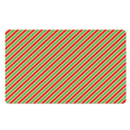 Xmas Candy Cane Stripes Print Polyester Doormat