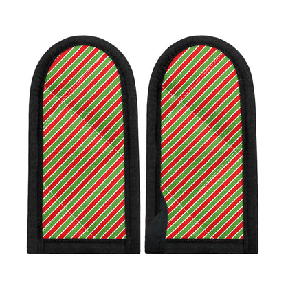 Xmas Candy Cane Stripes Print Skillet Handle Cover
