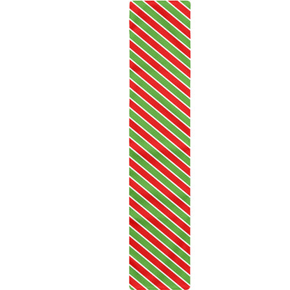 Xmas Candy Cane Stripes Print Table Runner