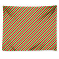 Xmas Candy Cane Stripes Print Tapestry