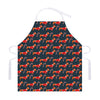 Xmas Dachshund Pattern Print Adjustable Apron