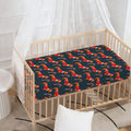 Xmas Dachshund Pattern Print Baby Crib Sheet