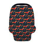 Xmas Dachshund Pattern Print Baby Seat Cover