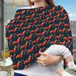 Xmas Dachshund Pattern Print Baby Seat Cover