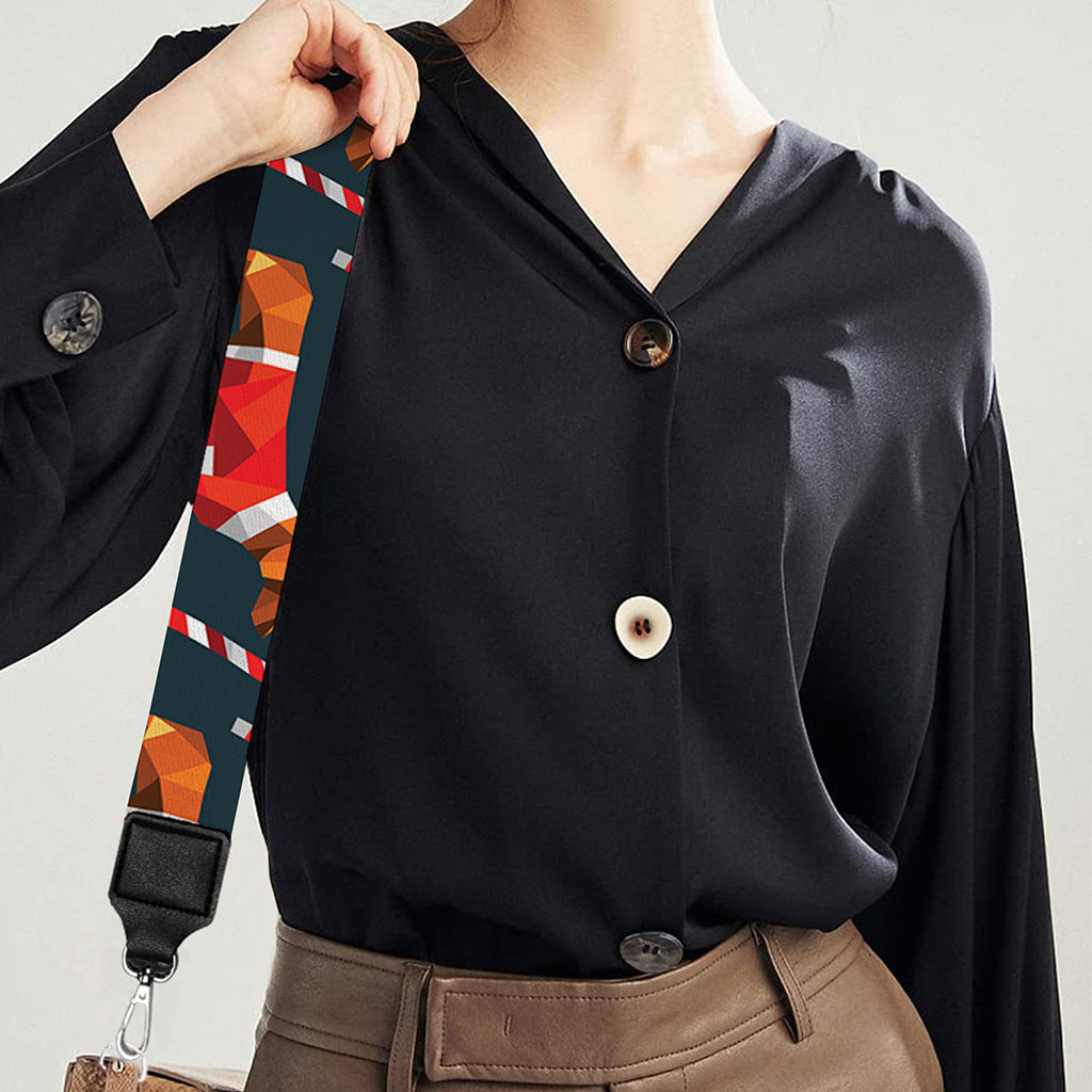 Xmas Dachshund Pattern Print Bag Strap