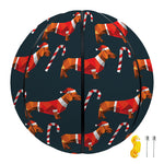 Xmas Dachshund Pattern Print Basketball