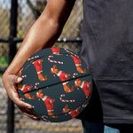 Xmas Dachshund Pattern Print Basketball