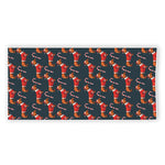 Xmas Dachshund Pattern Print Beach Towel