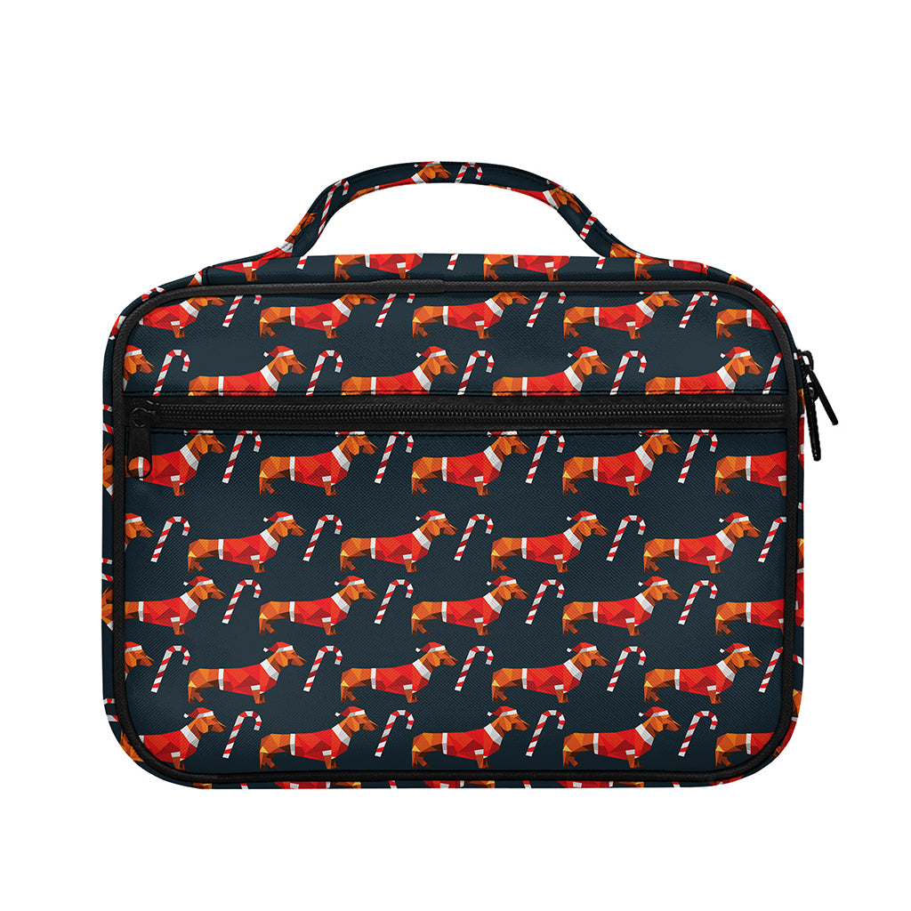 Xmas Dachshund Pattern Print Briefcase Bible Bag