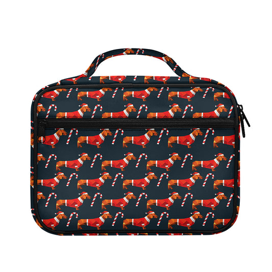 Xmas Dachshund Pattern Print Briefcase Bible Bag