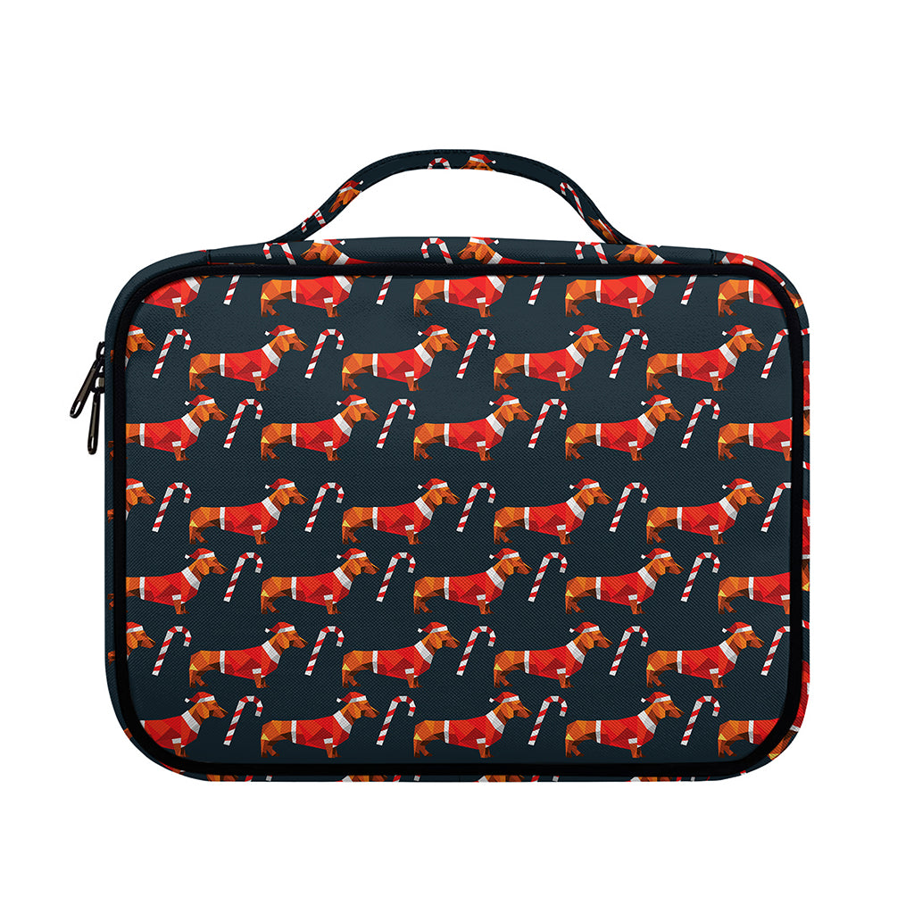 Xmas Dachshund Pattern Print Briefcase Bible Bag