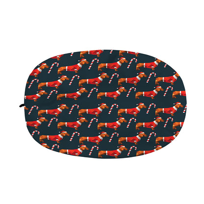 Xmas Dachshund Pattern Print Car Side Mirror Covers