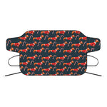 Xmas Dachshund Pattern Print Car Windshield Snow Cover