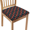 Xmas Dachshund Pattern Print Chair Cushion Cover