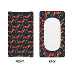 Xmas Dachshund Pattern Print Changing Pad Cover
