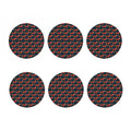 Xmas Dachshund Pattern Print Coaster Set