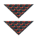 Xmas Dachshund Pattern Print Dog Bandana